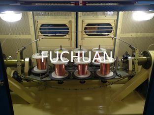 Fuchuan 0.64mm Tembaga bunching Mesin Dengan 7.5kw Ambil Up motor Daya