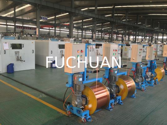Kawat Poros Tunggal Mesin Bunching Putar Ganda Kontrol PLC Ekstrusi Plastik