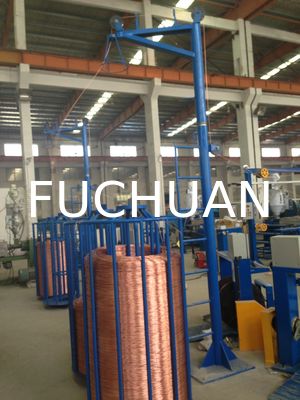 Mesin Penggulung Kawat Tunggal Biru Ambil 630mm Kawat Tembaga Tergulung