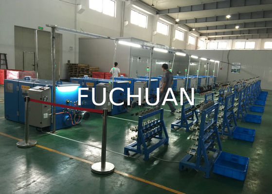 PLC Control Tembaga Wire Twisting Machine Stranding Ultra Conductor Peralatan