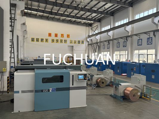 Peralatan Konduktor Terdampar Mesin Bunching Putar Ganda Kecepatan Tinggi Fuchuan