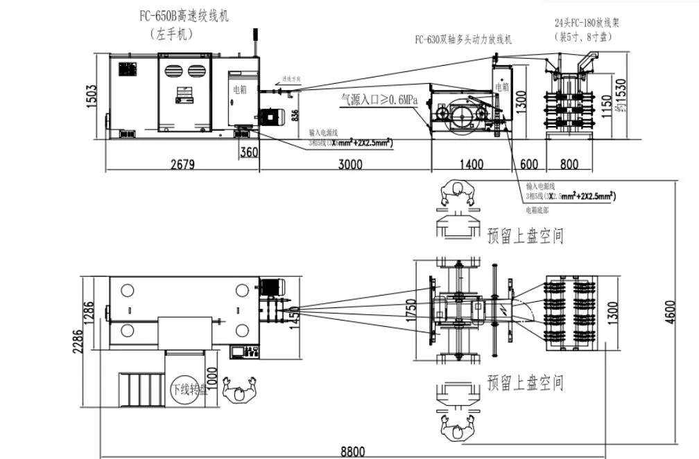 Double Twist Bunching Machine Featuring Single Carbon Fibre Bow Design Energy Saving Over 25 Percent And PLC Based Pitch Value Settings 2